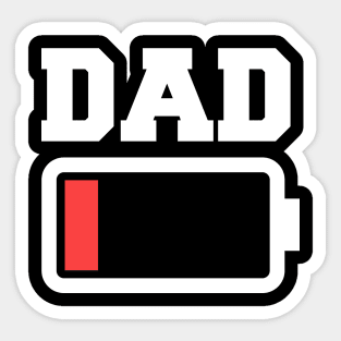 Low Battery Dad Sticker